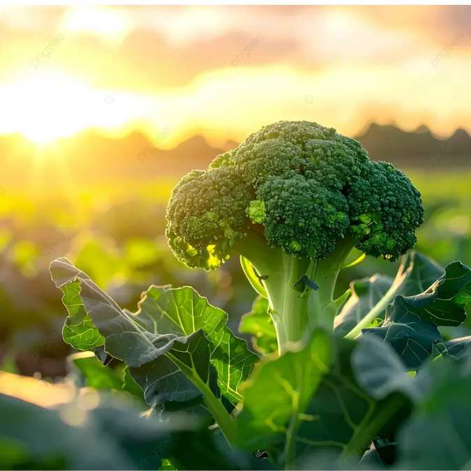 Brócoli al atardecer (imagen de cultivo)